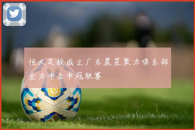 恒大足校成立广东晨星聚力俱乐部全力冲击中冠联赛